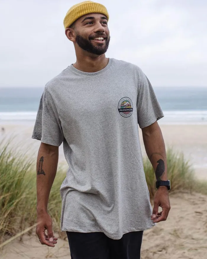 Passenger Tops Odyssey Recycled Cotton TShirt Grey Marl Grey Marl 8211 Men
