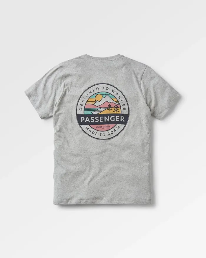 Passenger Tops Odyssey Recycled Cotton TShirt Grey Marl Grey Marl 8211 Men
