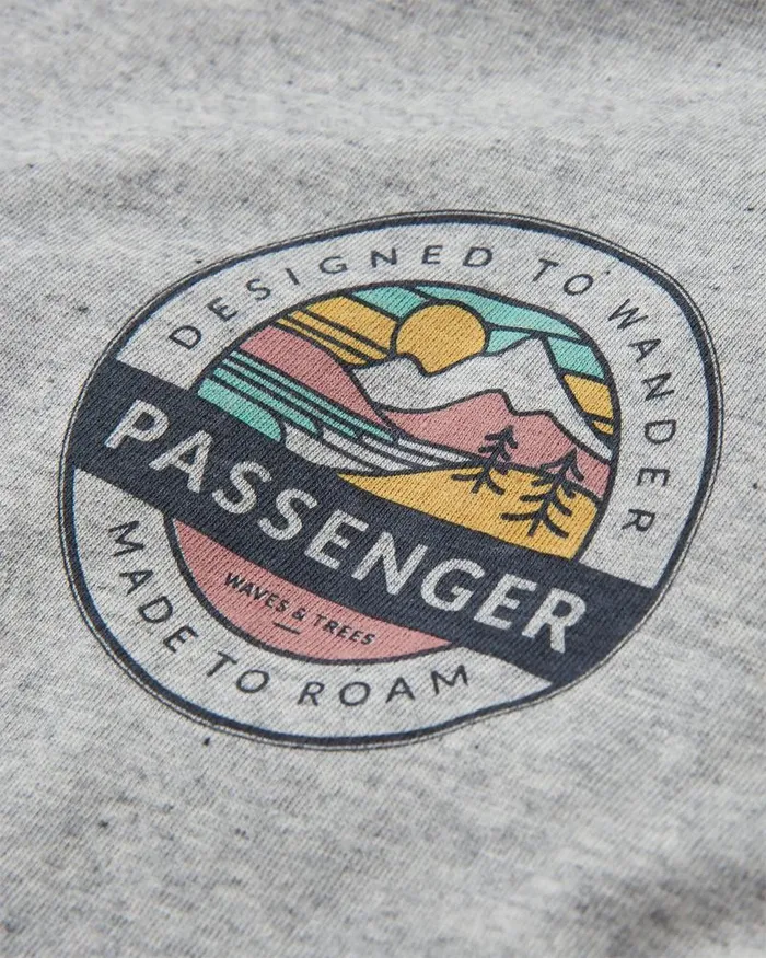Passenger Tops Odyssey Recycled Cotton TShirt Grey Marl Grey Marl 8211 Men