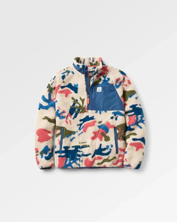 Passenger Tops Offroad Recycled Sherpa 12 Zip Fleece Seaweed Camo Pebble Grey Seaweed Camo Pebble Grey 8211 Men