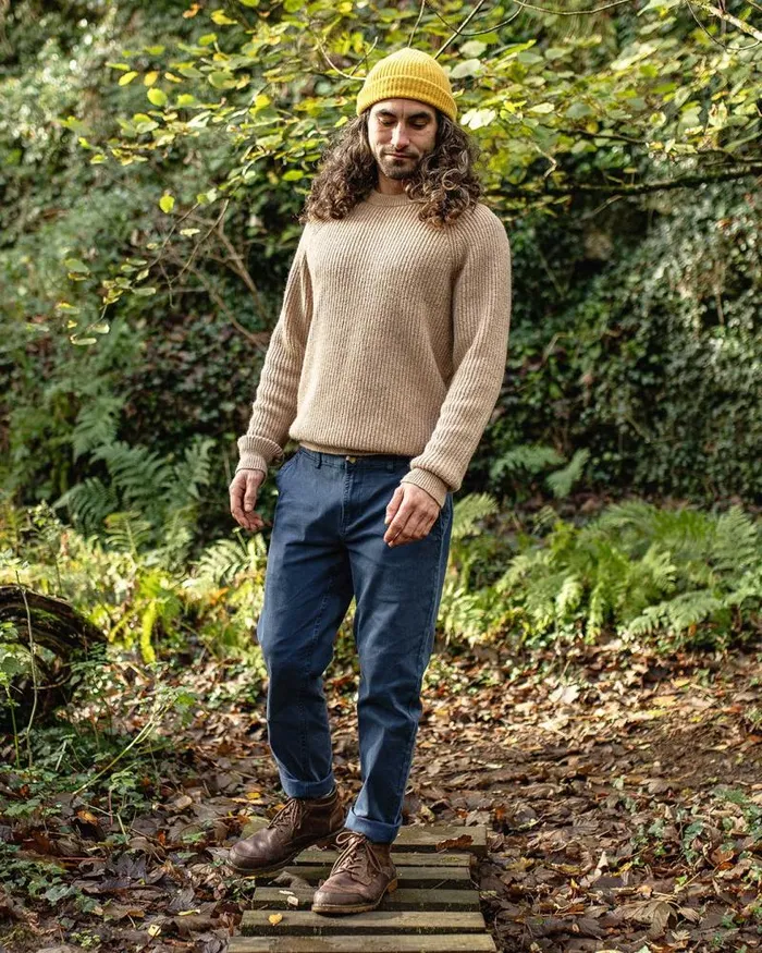 Passenger Tops Offshore Recycled Knitted Jumper Sand Sand 8211 Men