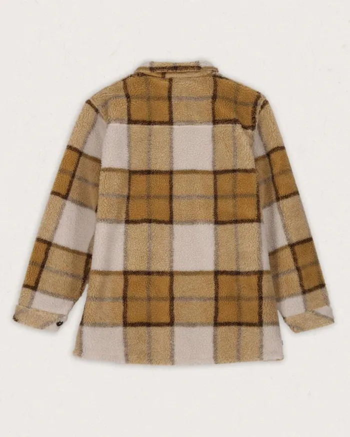 Passenger Tops Olympus Yarn Dye Recycled Sherpa Fleece Shirt Honey Check Honey Check 8211 Women