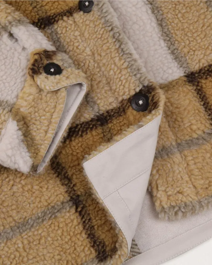 Passenger Tops Olympus Yarn Dye Recycled Sherpa Fleece Shirt Honey Check Honey Check 8211 Women