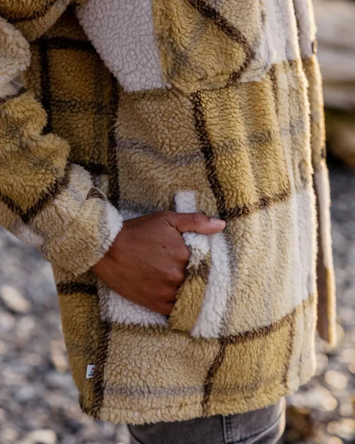 Passenger Tops Olympus Yarn Dye Recycled Sherpa Fleece Shirt Honey Check Honey Check 8211 Women