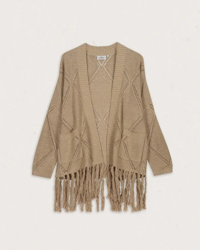 Passenger Tops Palm Organic Cotton Cardigan Biscuit Biscuit 8211 Women