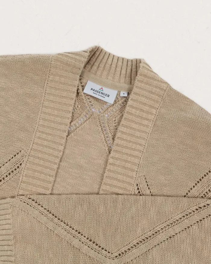 Passenger Tops Palm Organic Cotton Cardigan Biscuit Biscuit 8211 Women