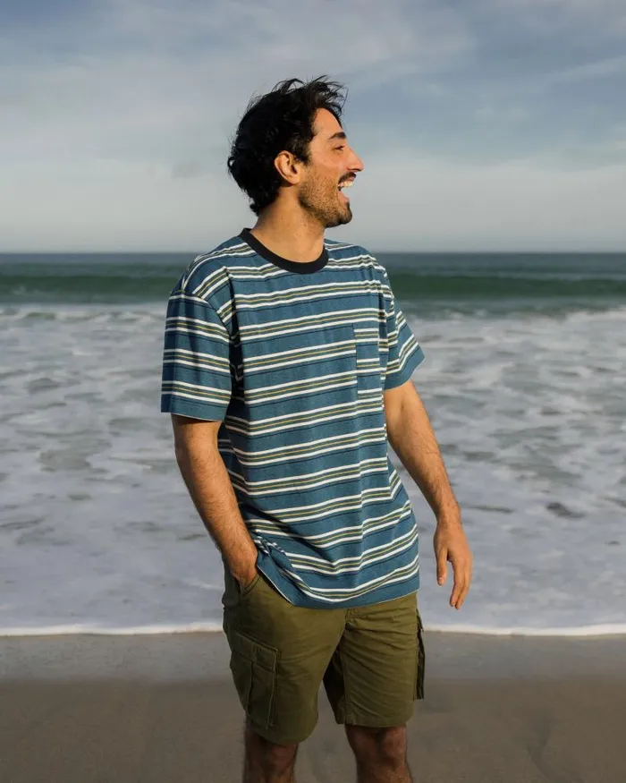Passenger Tops Retro Recycled Relaxed Fit TShirt Blue Steel Marl Blue Steel Marl 8211 Men Passenger Tops Retro Recycled Relaxed Fit TShirt Blue Steel Marl Blue Steel Marl 8211 Men