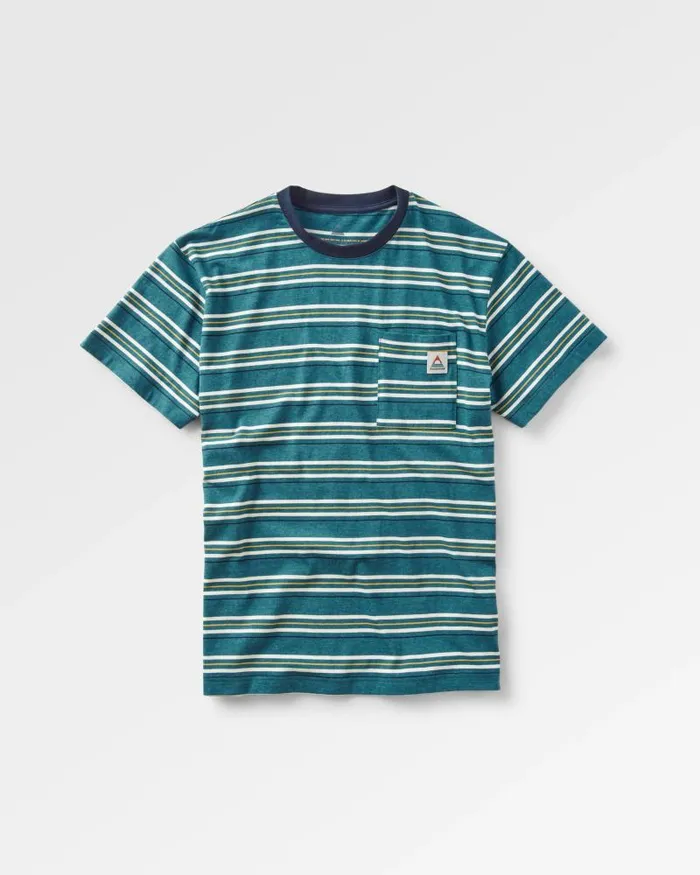 Passenger Tops Retro Recycled Relaxed Fit TShirt Blue Steel Marl Blue Steel Marl 8211 Men