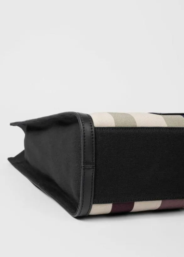 Paul Smith Bags 039Overlapping Check039 Leather Trim Tote Bag Multicolour 8211 MensWomens