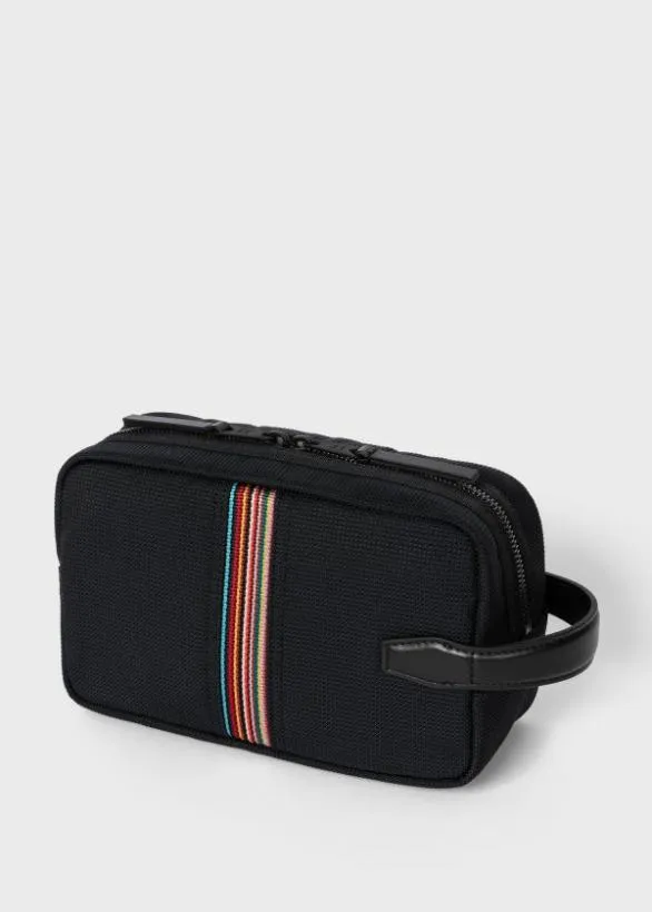 Paul Smith Bags 039Signature Stripe039 Wash Bag Black 8211 Mens