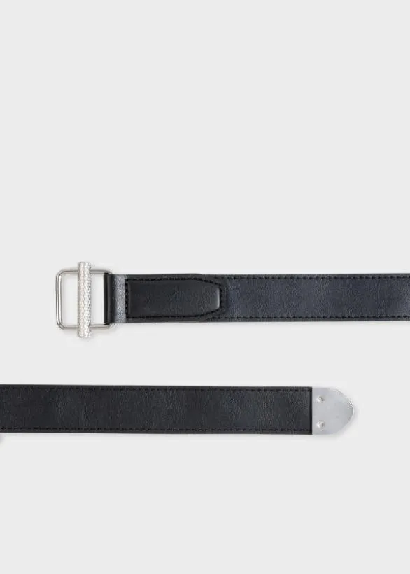 Paul Smith Belts Leather Belt Black And White 8211 Mens