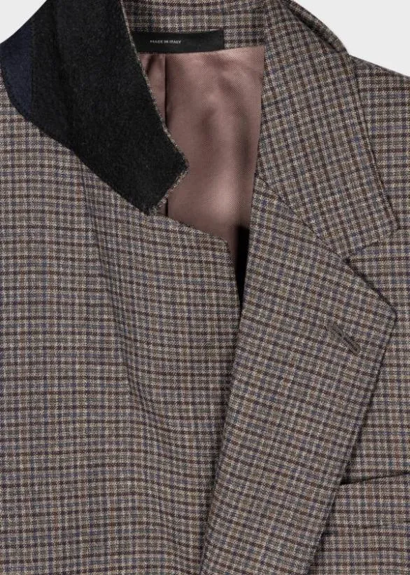 Paul Smith Blazers EasyFit Brown Multi Gingham WoolTwill Blazer Brown 8211 Mens