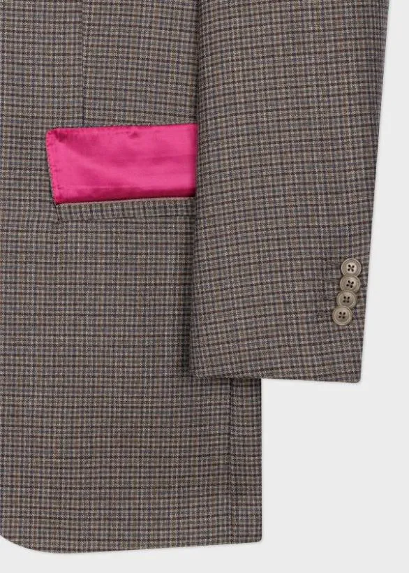 Paul Smith Blazers EasyFit Brown Multi Gingham WoolTwill Blazer Brown 8211 Mens