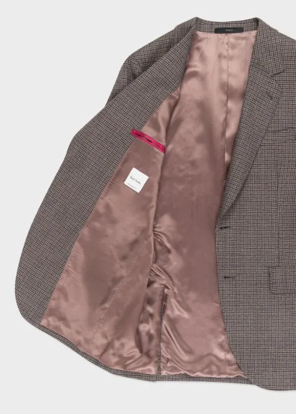 Paul Smith Blazers EasyFit Brown Multi Gingham WoolTwill Blazer Brown 8211 Mens