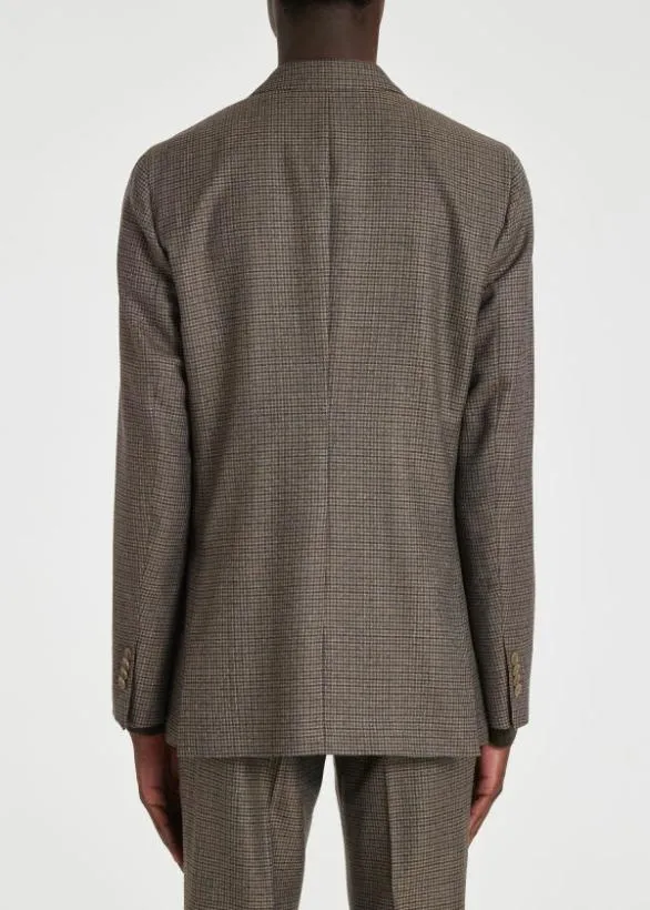 Paul Smith Blazers EasyFit Brown Multi Gingham WoolTwill Blazer Brown 8211 Mens