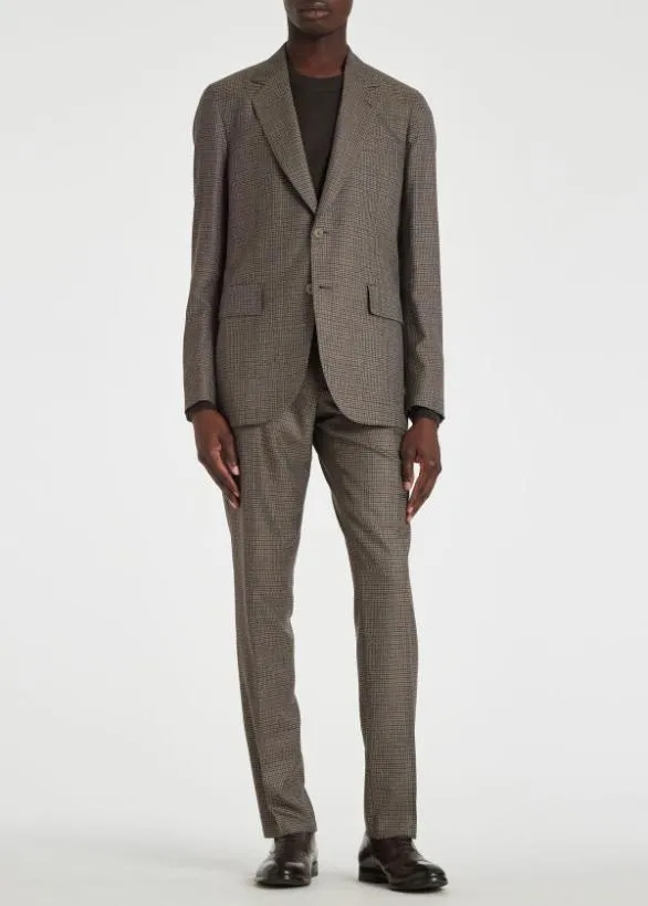 Paul Smith Blazers EasyFit Brown Multi Gingham WoolTwill Blazer Brown 8211 Mens