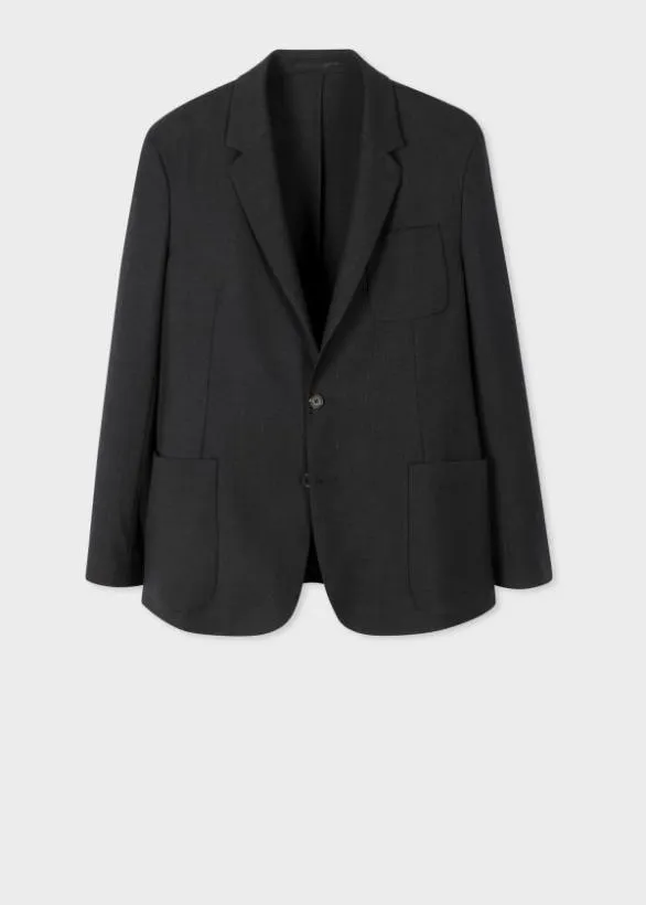 Paul Smith Blazers PatchPocket 039A Suit To Travel In039 Blazer Charcoal Grey 8211 Mens