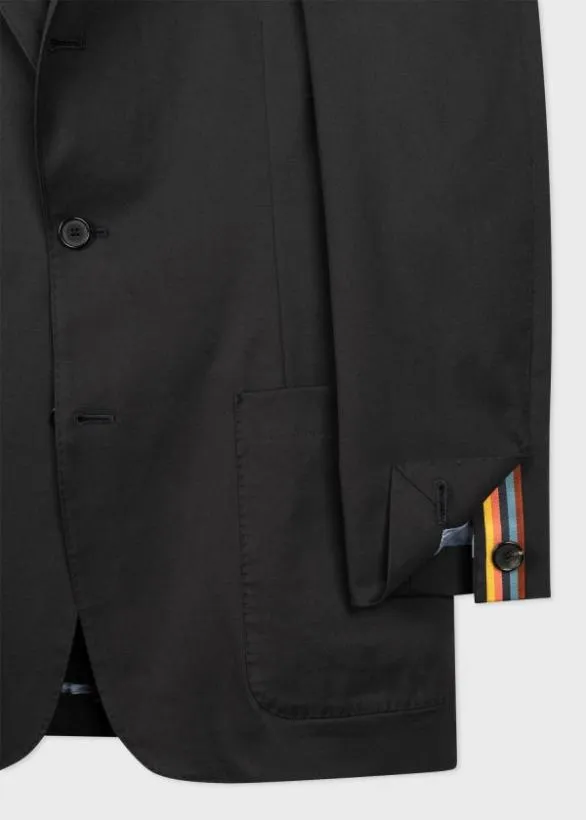 Paul Smith Blazers StretchCotton Twill ThreeButton Blazer Dark Navy 8211 Mens