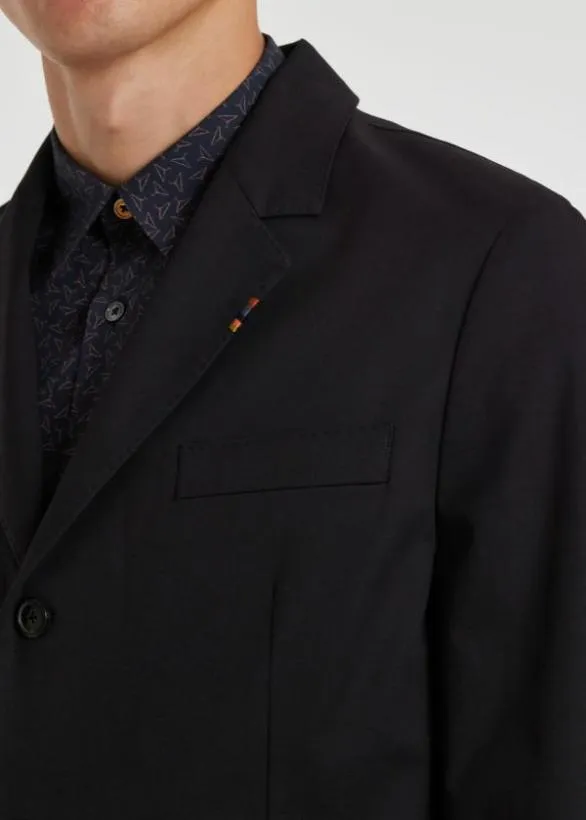 Paul Smith Blazers StretchCotton Twill ThreeButton Blazer Dark Navy 8211 Mens