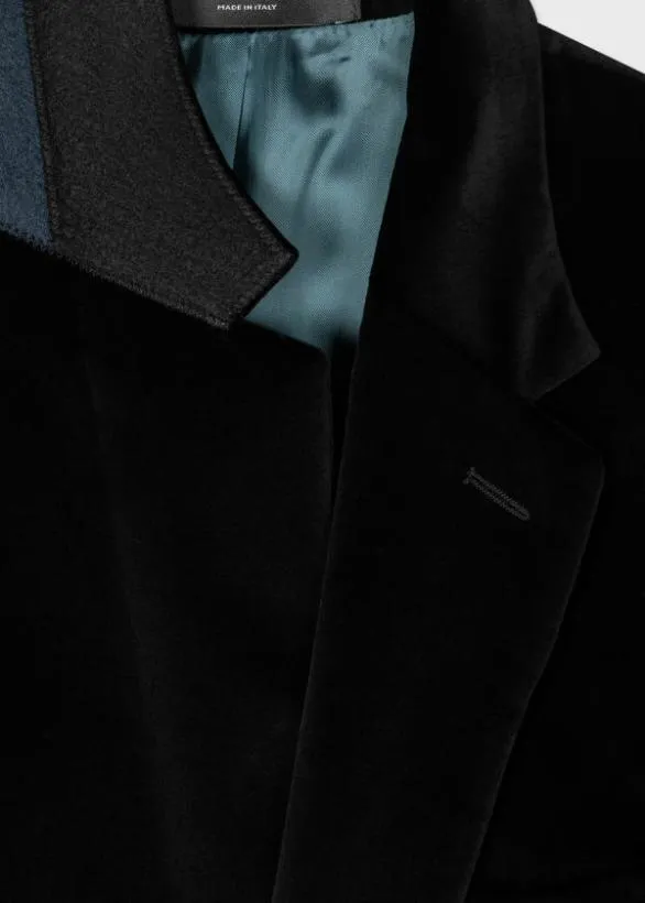 Paul Smith Blazers TailoredFit Black Velvet Blazer Black 8211 Mens