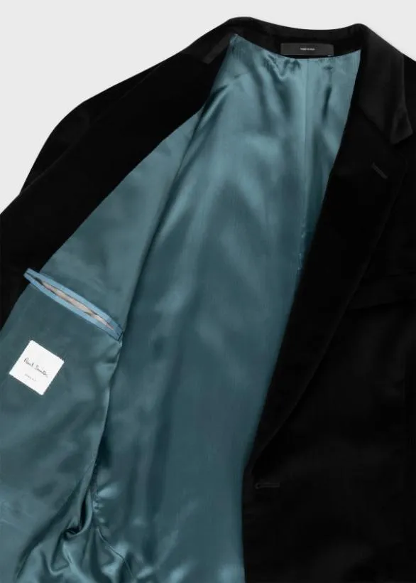 Paul Smith Blazers TailoredFit Black Velvet Blazer Black 8211 Mens