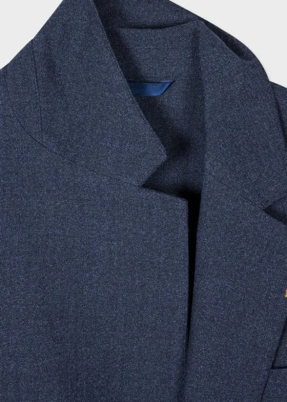 Paul Smith Blazers TwoPly Hopsack ThreeButton Blazer Navy 8211 Mens