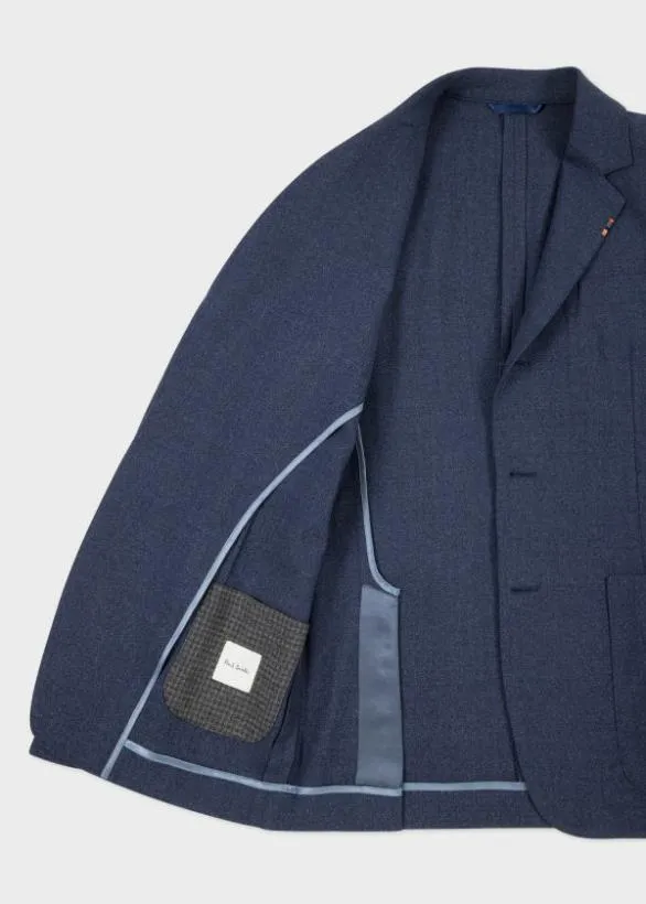 Paul Smith Blazers TwoPly Hopsack ThreeButton Blazer Navy 8211 Mens