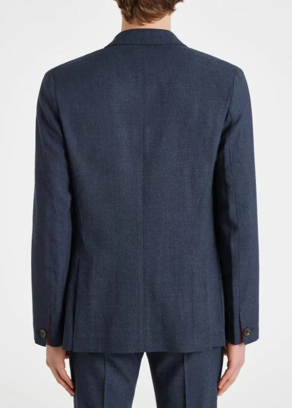 Paul Smith Blazers TwoPly Hopsack ThreeButton Blazer Navy 8211 Mens