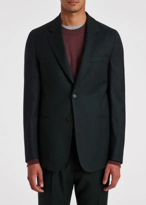 Paul Smith Blazers WoolCashmere TwoButton Blazer Dark Green 8211 Mens