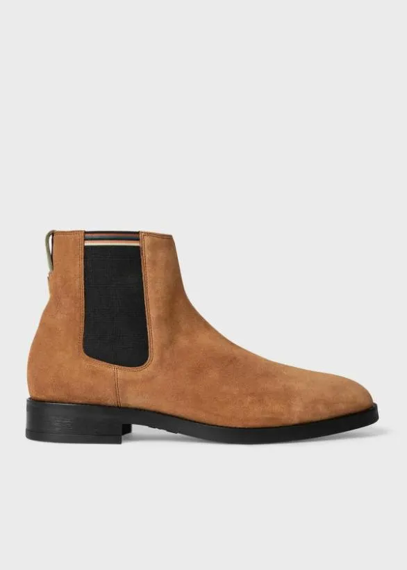 Paul Smith Boots Suede 039Lansing039 Chelsea Boots Tan 8211 Mens