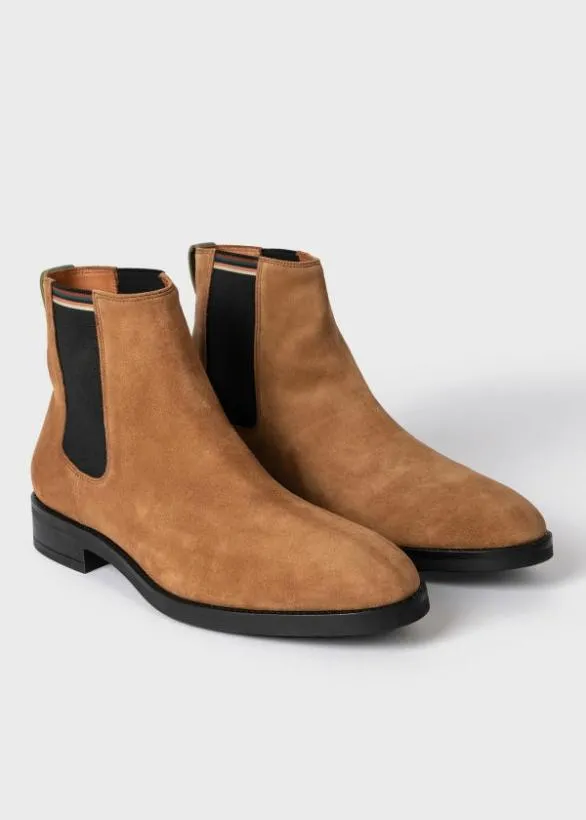 Paul Smith Boots Suede 039Lansing039 Chelsea Boots Tan 8211 Mens