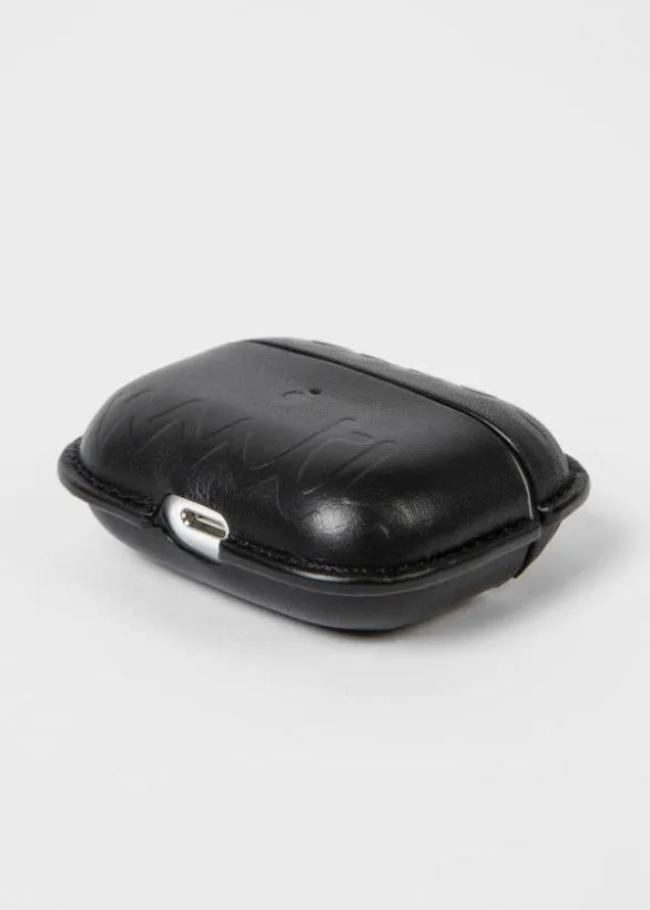 Paul Smith Cases and Covers Leather Airpods Pro 2 Case Cover Black 8211 Mens
