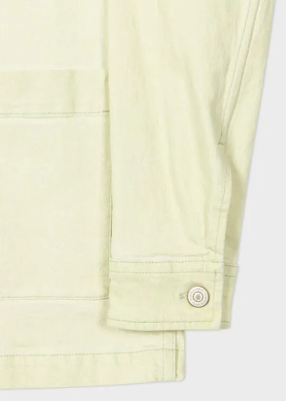 Paul Smith Coats and Jackets 039Broad Stripe Zebra039 Logo Work Jacket Green 8211 Mens