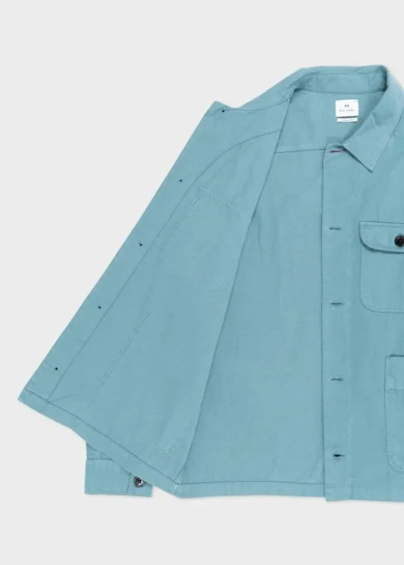 Paul Smith Coats and Jackets 039Broad Stripe Zebra039 Work Jacket Teal 8211 Mens