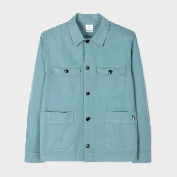 Paul Smith Coats and Jackets 039Broad Stripe Zebra039 Work Jacket Teal 8211 Mens