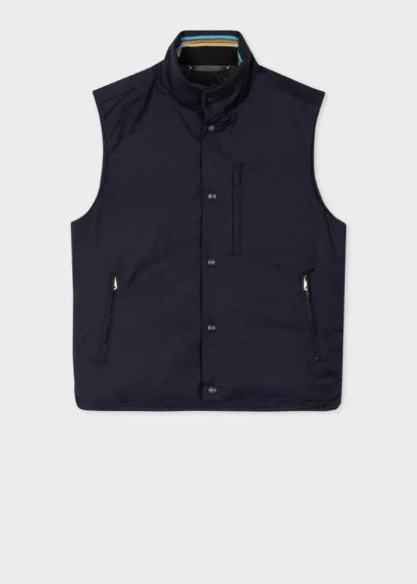 Paul Smith Coats and Jackets 039Storm System039 Wool Gilet Navy 8211 Mens