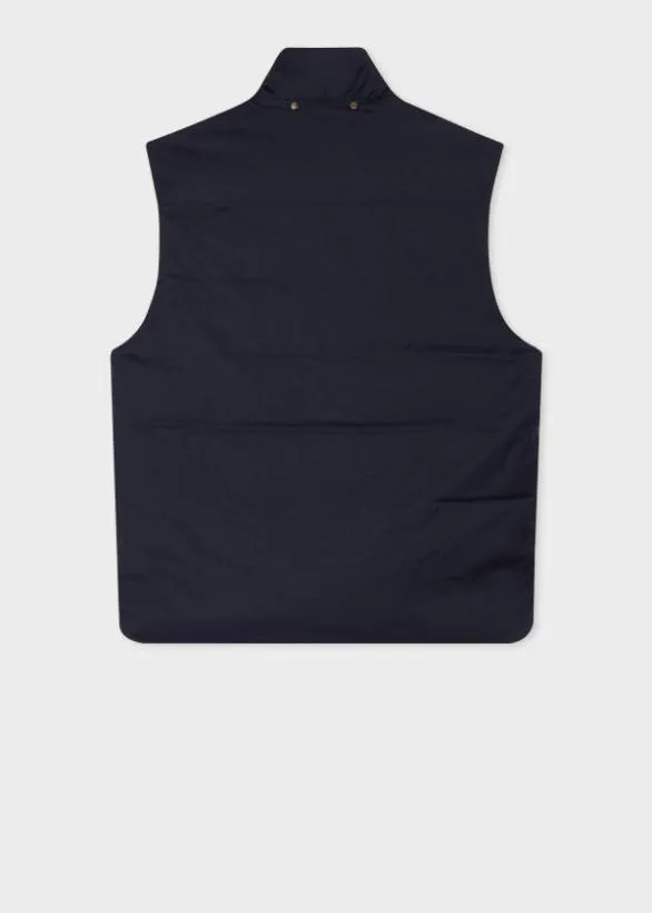 Paul Smith Coats and Jackets 039Storm System039 Wool Gilet Navy 8211 Mens