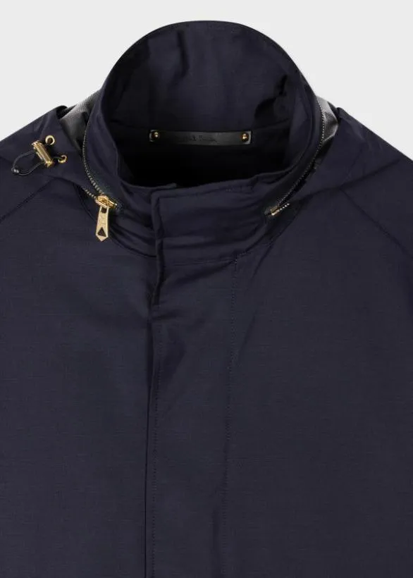 Paul Smith Coats and Jackets 039Storm System039 Wool Jacket Navy 8211 Mens