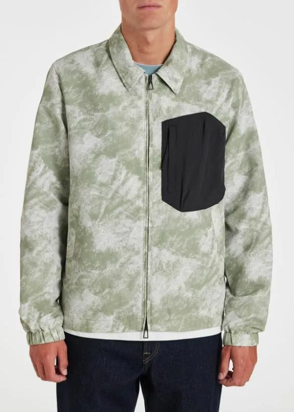 Paul Smith Coats and Jackets Camo Recycled Polyester Jacket Green 8211 Mens
