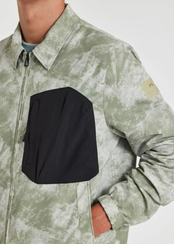 Paul Smith Coats and Jackets Camo Recycled Polyester Jacket Green 8211 Mens