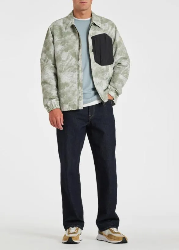 Paul Smith Coats and Jackets Camo Recycled Polyester Jacket Green 8211 Mens