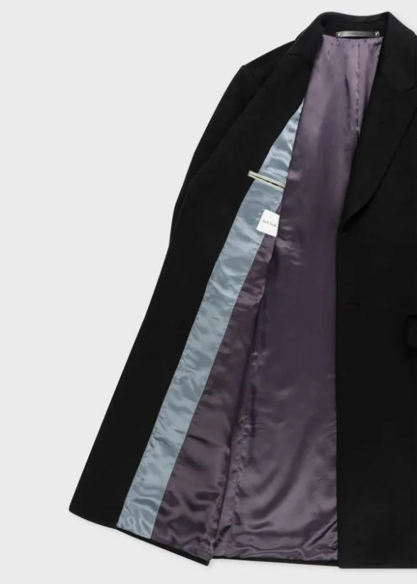 Paul Smith Coats and Jackets Cashmere Epsom Coat Black 8211 Mens