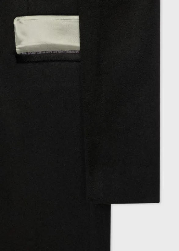 Paul Smith Coats and Jackets Cashmere Epsom Coat Black 8211 Mens