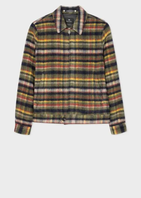 Paul Smith Coats and Jackets Check Blouson Jacket Multicolour 8211 Mens