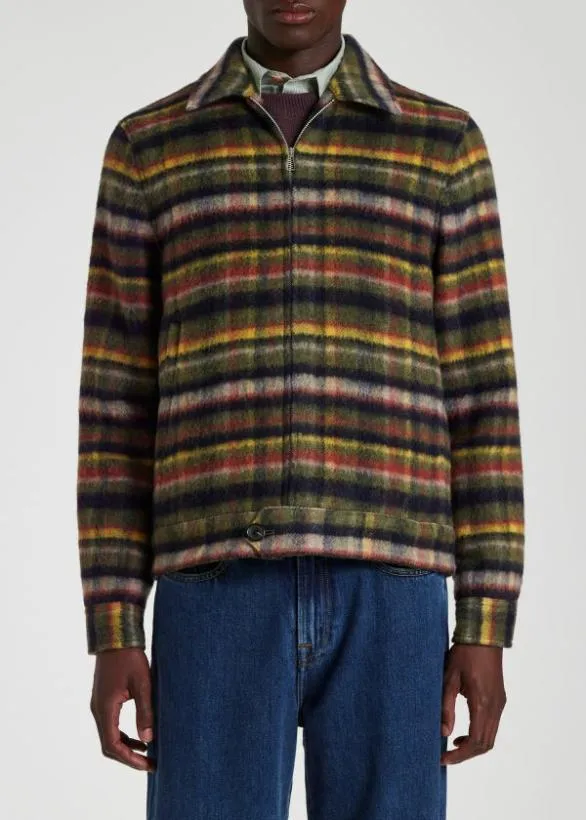 Paul Smith Coats and Jackets Check Blouson Jacket Multicolour 8211 Mens