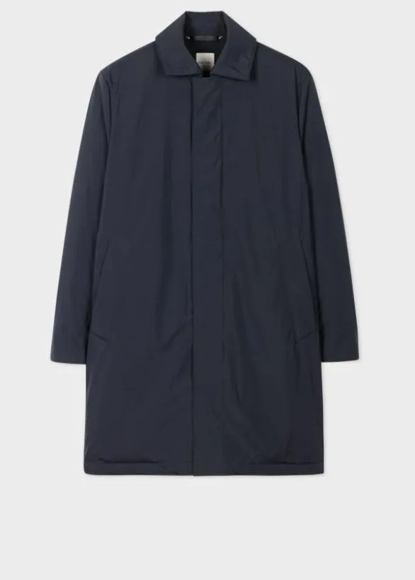 Paul Smith Coats and Jackets DoubleLayer Down Overcoat Navy 8211 Mens