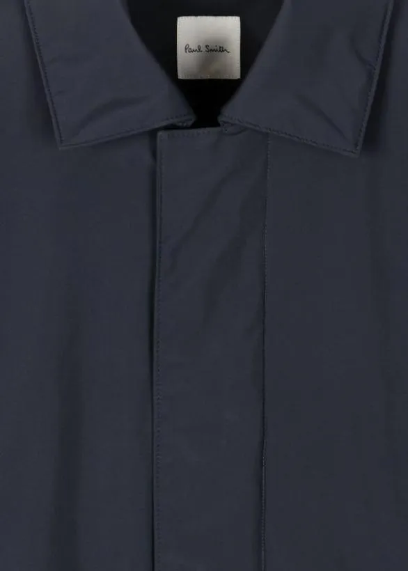 Paul Smith Coats and Jackets DoubleLayer Down Overcoat Navy 8211 Mens