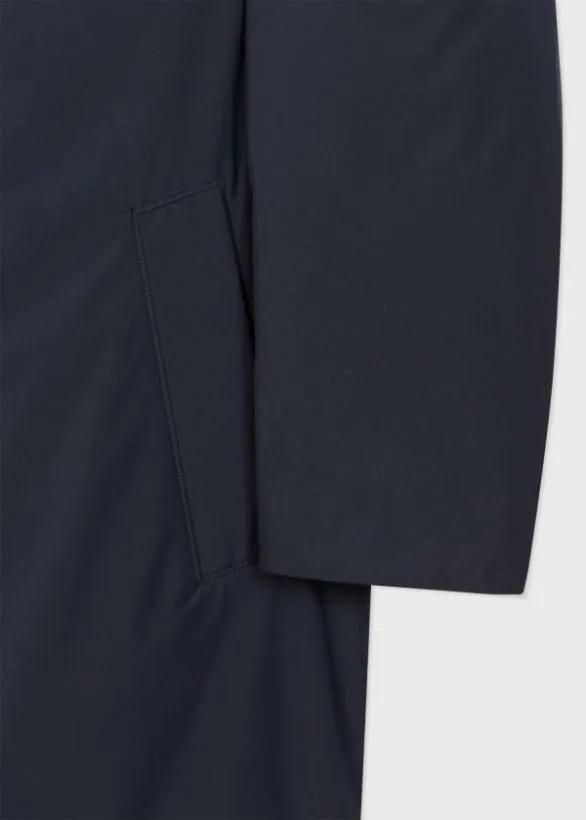 Paul Smith Coats and Jackets DoubleLayer Down Overcoat Navy 8211 Mens