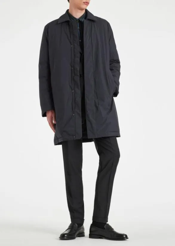 Paul Smith Coats and Jackets DoubleLayer Down Overcoat Navy 8211 Mens