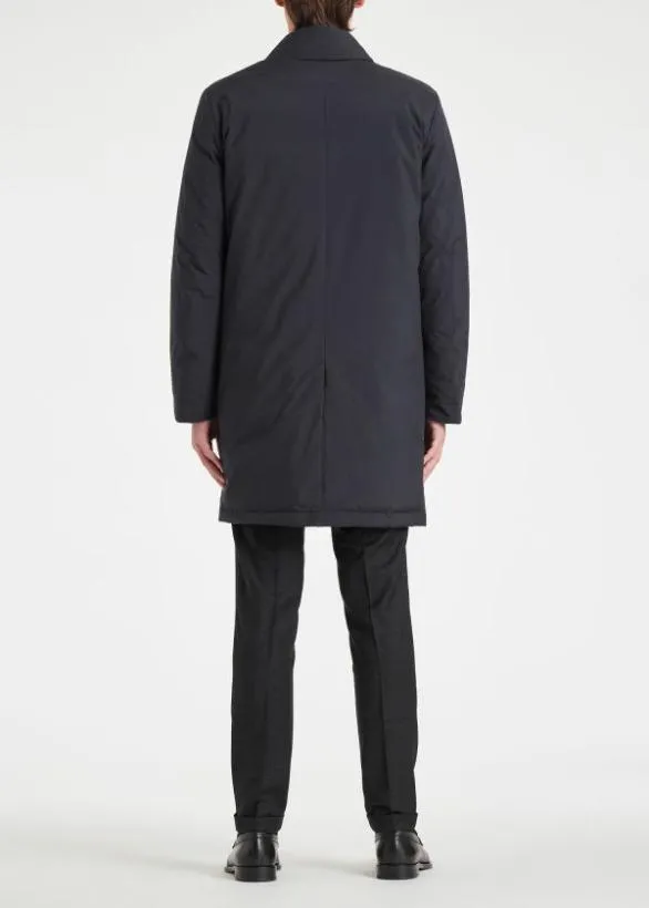 Paul Smith Coats and Jackets DoubleLayer Down Overcoat Navy 8211 Mens